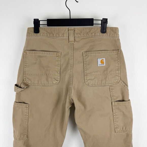 Carhartt B324 DKH Pants Men's 30x30 Work Relaxed Fit Tan Utility Carpenter - Picture 5 of 16